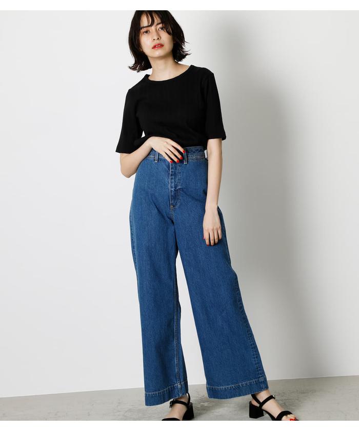 Darts Denim Wide Azul Moussy 最も完璧な アズールバイマウジー By