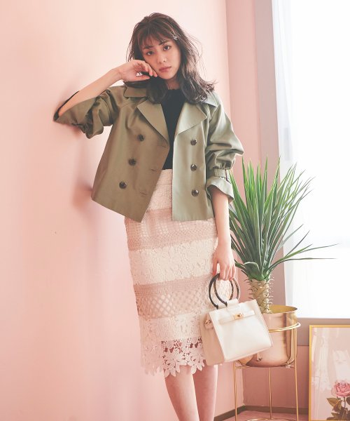 セール 70 Off 美人百花3月号 泉里香さん着用アイテム ケミカルレース切替タイトスカート トランテアン ソン ドゥ モード 31 Sons De Mode D Fashion