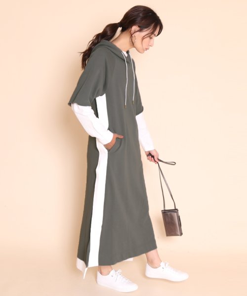 セール Scotclub スコットクラブ サイドラインフーディワンピース スコットクラブ Scotclub D Fashion