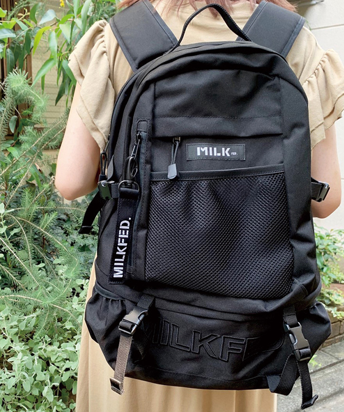 MILKFED ミルクフェド NEO EMBROIDERY BIG BACKPACK BAR リュック ...