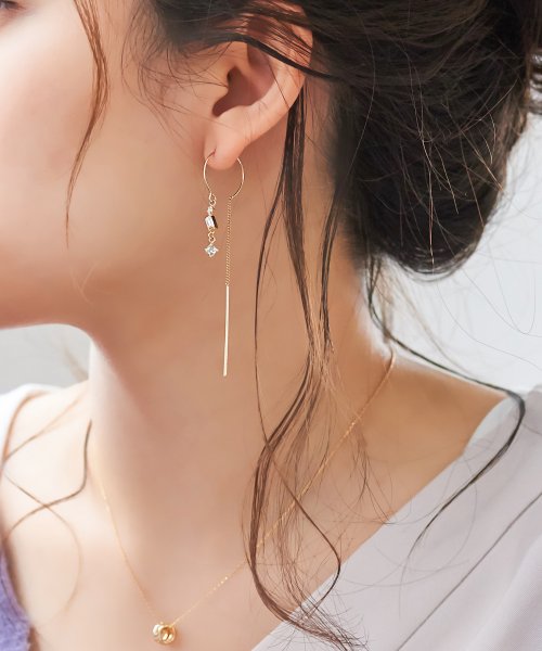 ノーブルビジューフープアメリカンピアス フィービィー Phoebe D Fashion