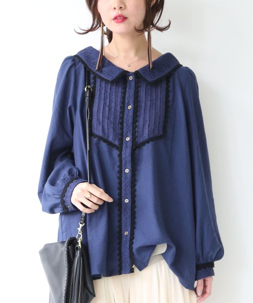 N Orクラシカルレースブラウス オシャレウォーカー Osharewalker の