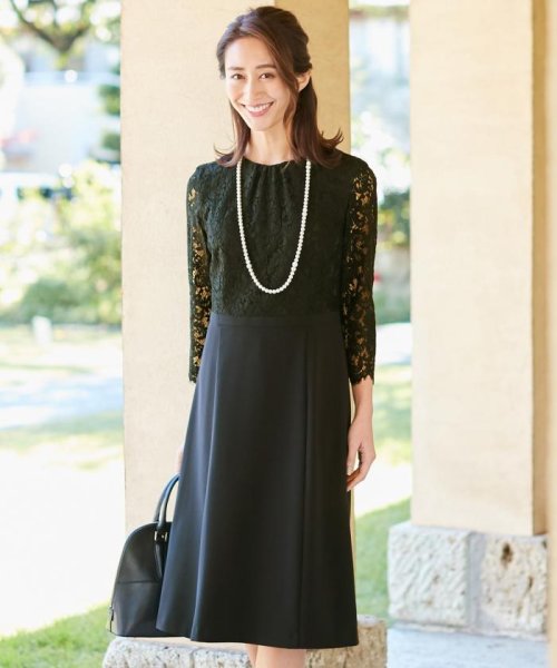 セットアップ対応 トリアセダブルジョーゼット レースコンビ ワンピース 23区 大きいサイズ Nijyusanku Large Size D Fashion セットアップ対応 トリアセダブルジョーゼット レースコンビ ワンピース 23区 大きいサイズ Nijyusanku Large Size D Fashion