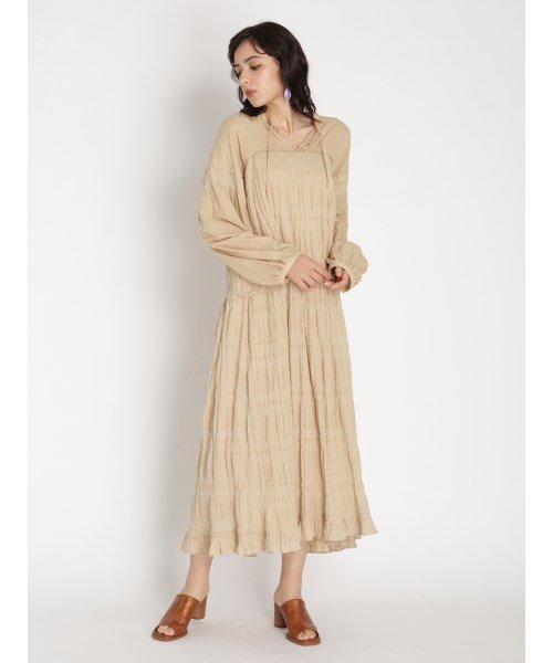 セール コットンティアードロングワンピース スナイデル Snidel の