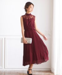 VitaFelice/ヴィータフェリーチェ VitaFelice ロング丈ノースリーブレースフリルワンピースドレス 結婚式 パーティードレス フォーマルドレス お呼ばれ ドレス ミセ/502902063