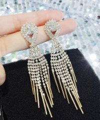 shoppinggo/ショッピングゴー shoppinggo ロングピアス レディース アクセサリー 大ぶり 輝く 揺れる ピアス プレゼント 女性/502938969
