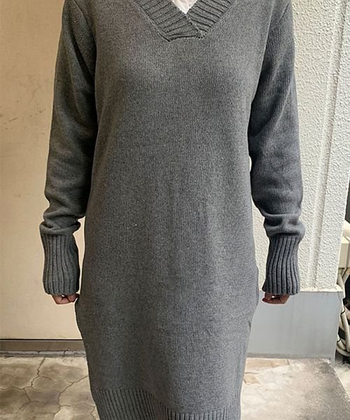 タイムセール26 Off ニットワンピース レディース 秋冬 Vネック ロング丈 長袖 上品 きれいめ セーター マキシ丈 通勤 着痩せ セイヘイショップ Seiheishop D Fashion