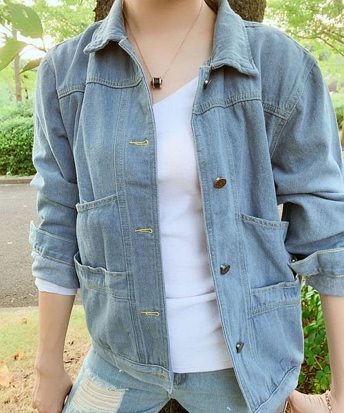 セール デニムジャケット レディース アウター カジュアル ジージャン 秋 冬 秋物 ショッピングゴー Shoppinggo D Fashion