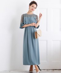 VitaFelice/ヴィータフェリーチェ VitaFelice ロング丈七分袖レースワンピースドレス 結婚式 袖あり パーティードレス フォーマルドレス お呼ばれ ドレス ミセス /502920755