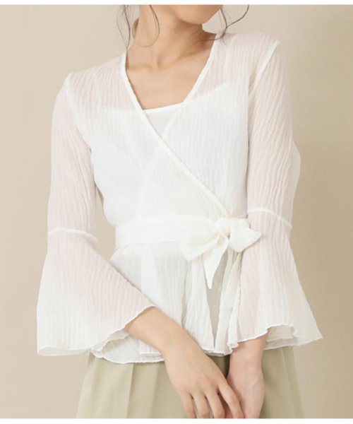 セール 50 Off シワ加工シアー素材フリルトップス チル Chille D Fashion セール 50 Off シワ加工シアー素材フリルトップス チル Chille D Fashion