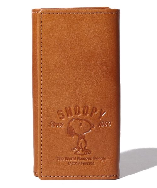 Snoopy スヌーピー 蝶ネクタイ柄キーケース 本革 スヌーピー Snoopy Leather Collection D Fashion