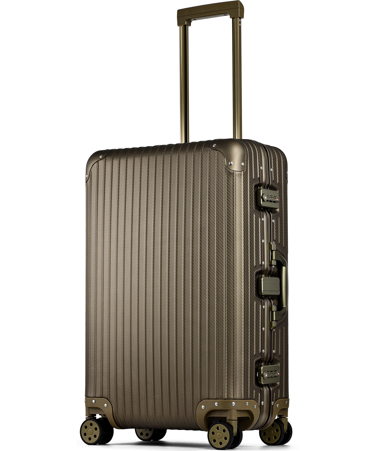 PROEVO】 スーツケース アルミマグネシウム合金 M 中型 アルミニウム 