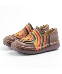 FOOT PLACE/エスタシオン Estacion スリッポン うずまき マルチカラー 履きやすい 5層ソール 牛革 本革 手作り レザーシューズ/502956095