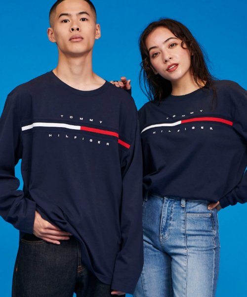 トミーヒルフィガー ロゴ ロング Tシャツ Tino Tee L S トミーヒルフィガー Tommy Hilfiger D Fashion