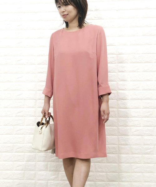 セール Web限定カラーあり 8分袖バックファスナーワンピース フレディエミュ Fredy Emue D Fashion セール Web限定カラーあり 8分袖バックファスナーワンピース フレディエミュ Fredy Emue D Fashion