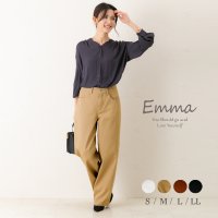 e.m.a/ウォッシュ加工カラーチノセミワイドパンツ/502963075