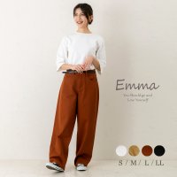 e.m.a/ウォッシュ加工カラーチノセミワイドパンツ/502963075