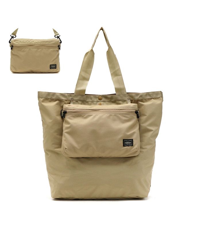 ポーター PORTER メッシュ トートバッグ ポーチ 缶バッジ付き メッシュバッグ トート型(大）インポーチ付き 『チボリ公園の
