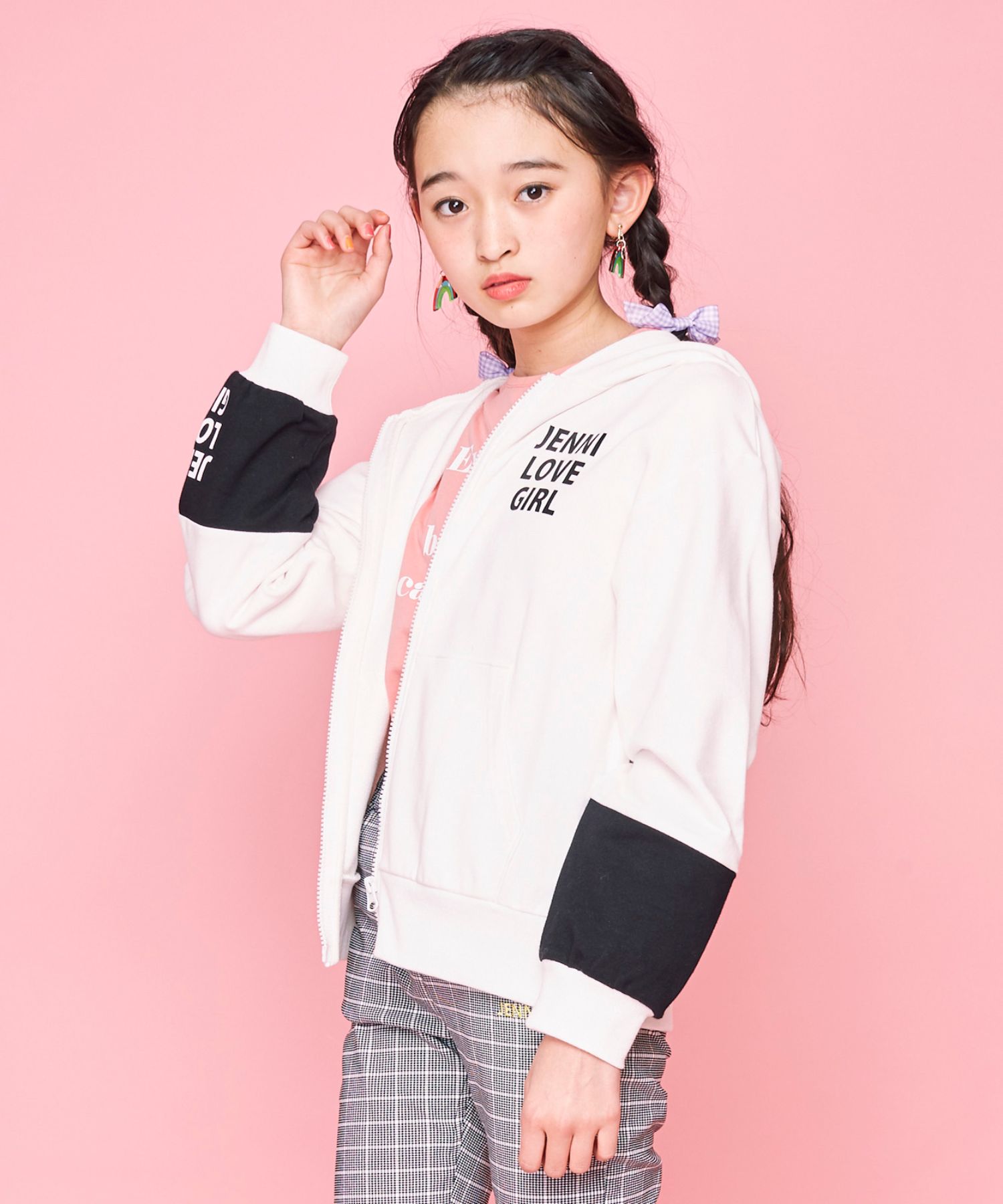 セール 50 Off ミニ裏毛フードロゴzipパーカー ジェニィラブ Jenni Love D Fashion