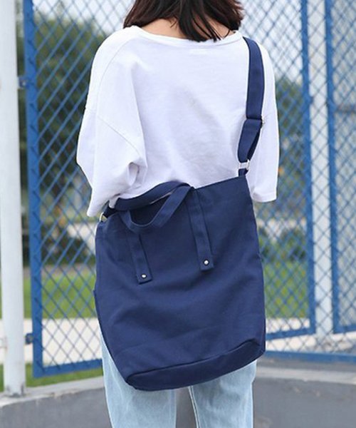 2way キャンバストートバッグ 大きめ オシャレ ショルダーバッグ レディース 斜めがけ 大人 大きい 布 バッグ ミニミニストア Miniministore D Fashion