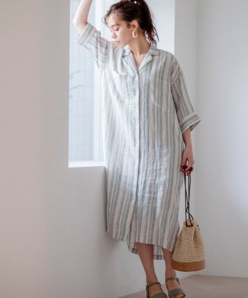 セール フレンチリネンシャツワンピース コーエン Coen D Fashion セール フレンチリネンシャツワンピース コーエン Coen D Fashion