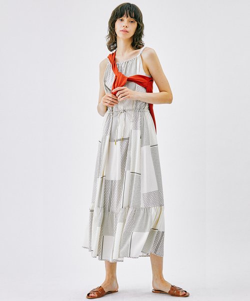 セール 小紋プリントキャミワンピース ランバンオンブルー Lanvin En Bleu D Fashion