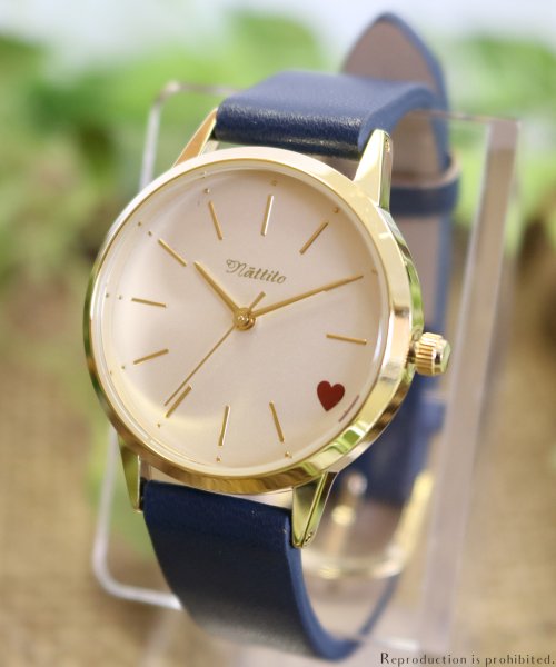 腕時計 レディース 革ベルト シンプル ハートモチーフ コラソン ナティート Nattito D Fashion