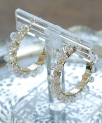 PourVous/プールヴー PourVous クリアビーズフープピアス/結婚式・ドレススーツパーティーや二次会・同窓会対応/502881688
