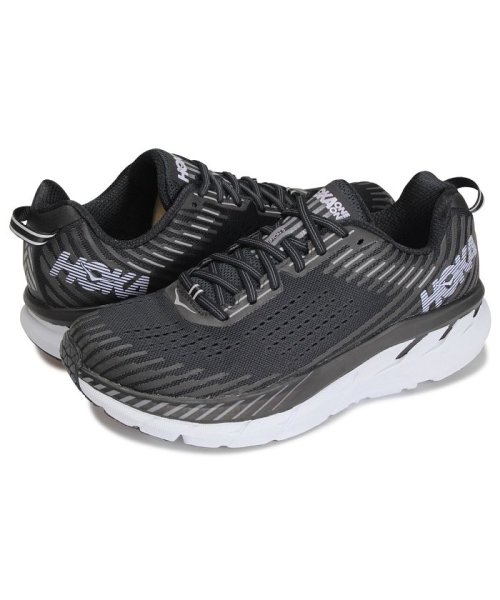 Hoka Oneone ホカオネオネ クリフトン 5 スニーカー メンズ 厚底 Clifton 5 ブラック 黒 ホカオネオネ Hokaoneone D Fashion