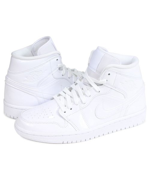 NIKE WMNS AIR JORDAN 1 MID ナイキ エアジョーダン1 スニーカー レディース ホワイト 白 BQ6472－111(503003967)  | ナイキ(NIKE) - d fashion