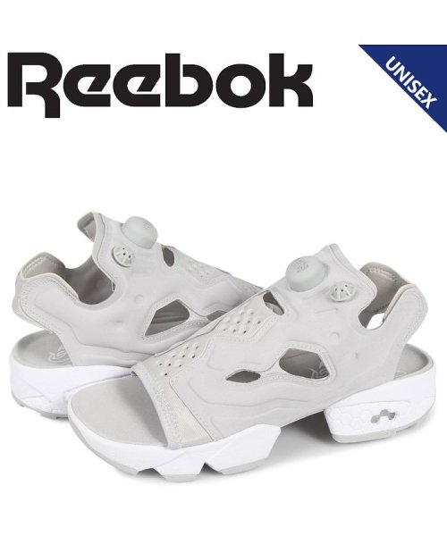 クーポン リーボック Reebok インスタ ポンプフューリー サンダル スポーツサンダル メンズ レディース Instapump Fury Sandal ライト グレー リーボック Reebok D Fashion