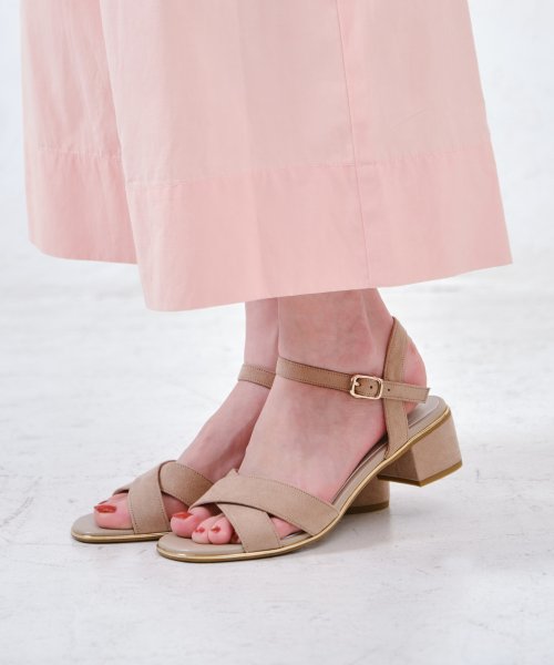クーポン セール 35 Off クロスデザインミドルヒールサンダル 19 オリエンタルトラフィック Oriental Traffic D Fashion