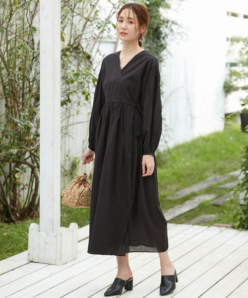 セール インド綿カシュクールワンピース ロペピクニック Rope Picnic D Fashion セール インド綿カシュクールワンピース ロペピクニック Rope Picnic D Fashion