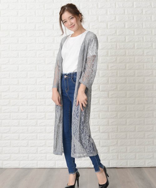 セール10 Off 花柄総レースロング丈カーディガン レースレディース Lace Ladies D Fashion セール10 Off 花柄総レースロング丈カーディガン レースレディース Lace Ladies D Fashion