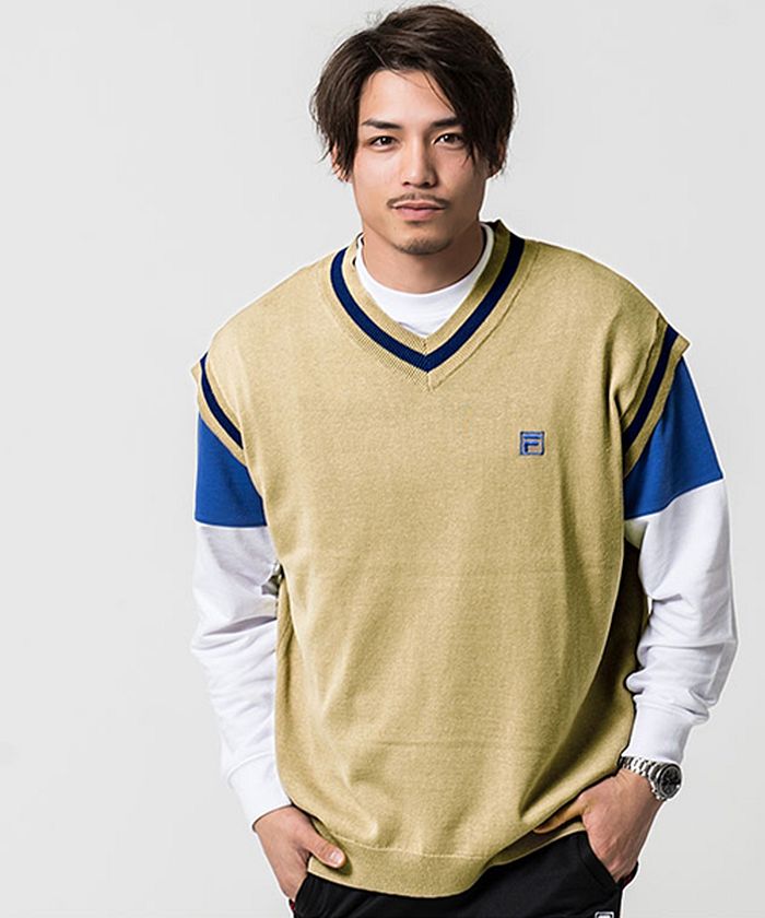 FILA【フィラ】Vネックニットベスト(503014564) | フィラ(FILA) - d