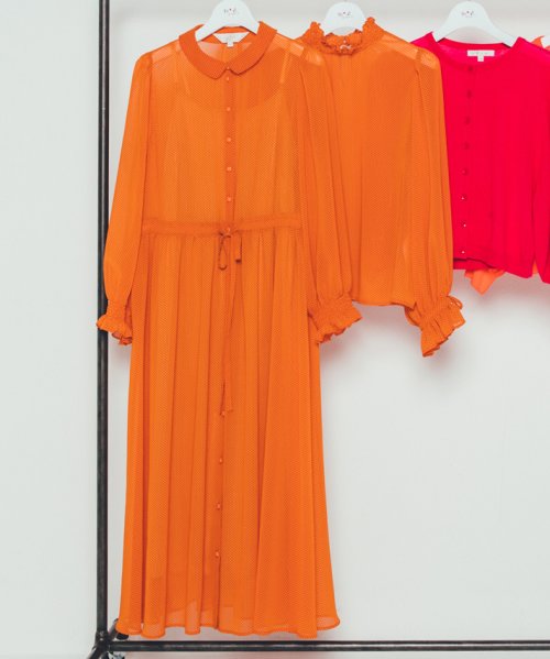セール Outlet Wo87 Robe ドットシフォンワンピース トゥービー バイ アニエスベー To B By Agnes B D Fashion