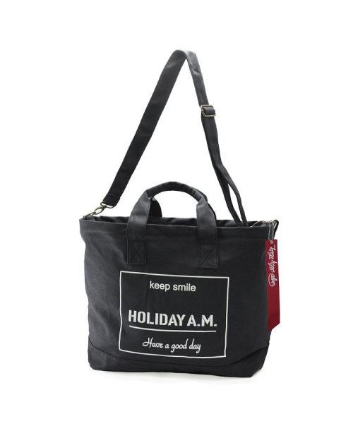 セール バッグ トート ショルダー 2way メンズ レディース 大きいサイズ フタ付き 布 帆布 Holidaya M ホリデーエーエム Holiday A M D Fashion