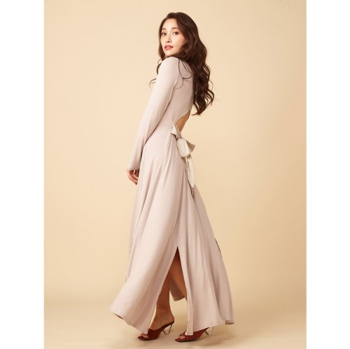 セール 56 Off バックリボンスリットマキシワンピース ロイヤルパーティー Royal Party D Fashion