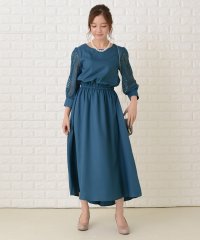 Lace Ladies/レース袖ロング丈ワンピース・ドレス/502942082