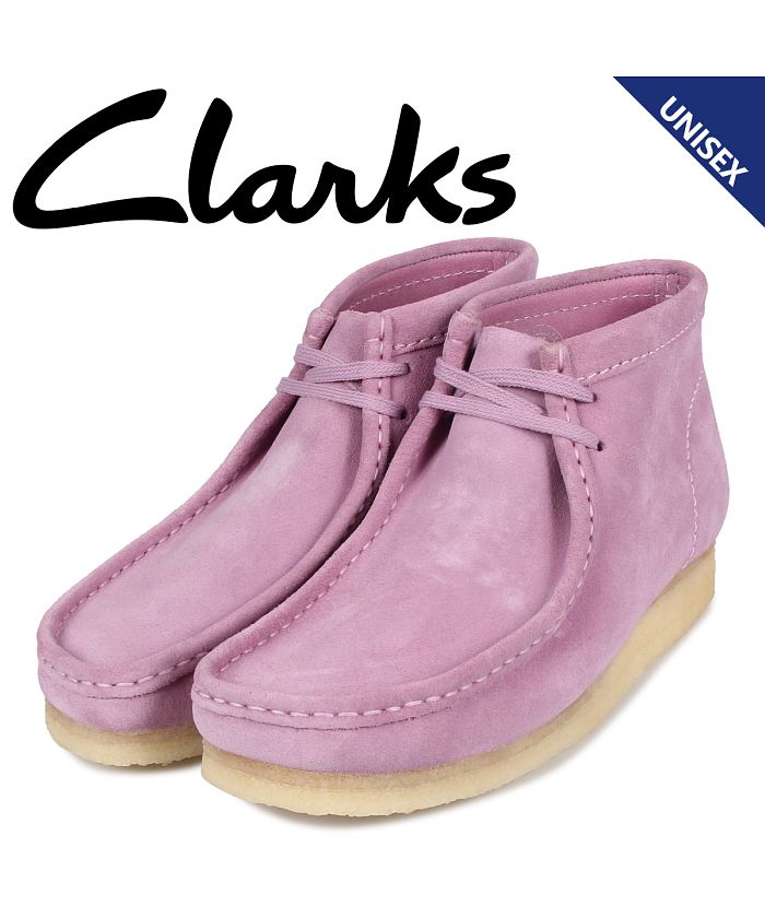 CLARKS クラークス ワラビー ブーツ 紫 パープル ハラコ28cm UK9