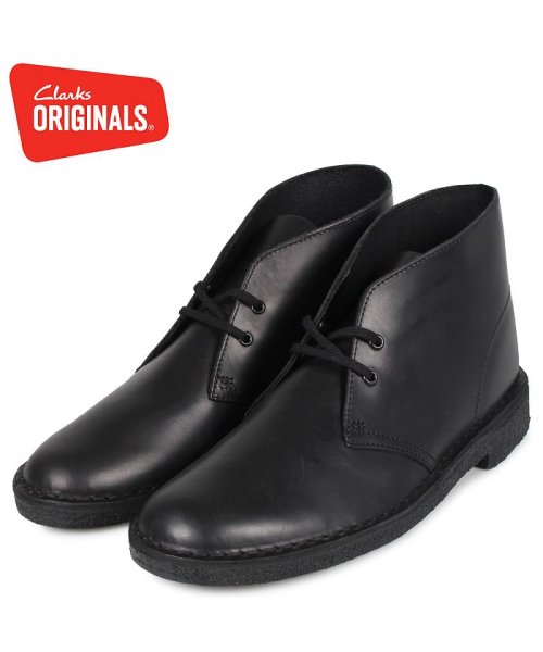 クラークス オリジナルズ Clarks Originals デザートブーツ メンズ レディース Desert Boot レザー ブラック 黒 クラークス Clarks D Fashion
