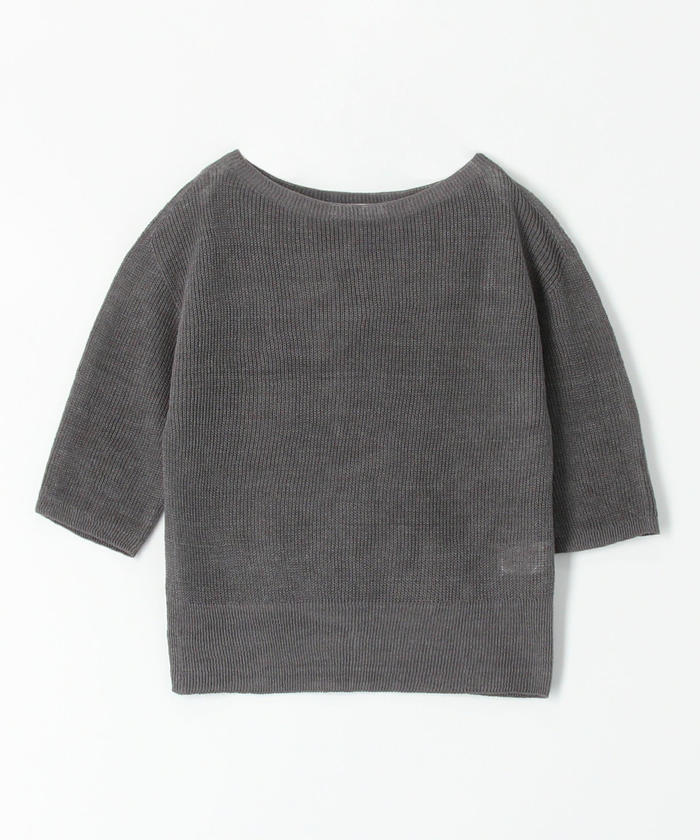 セール 30%OFF】リネンベーシック ボートネックプルオーバー