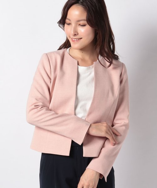セール ノーカラーショートジャケット レリアンプラスハウス Leilian Plus House D Fashion セール ノーカラーショートジャケット レリアンプラスハウス Leilian Plus House D Fashion