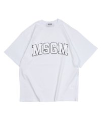 MSGM/MSGM エムエスジーエム Tシャツ レディース 半袖 COLLEGE LOGO T－SHIRTS ブラック ホワイト 2541MDM162 184798/503017263