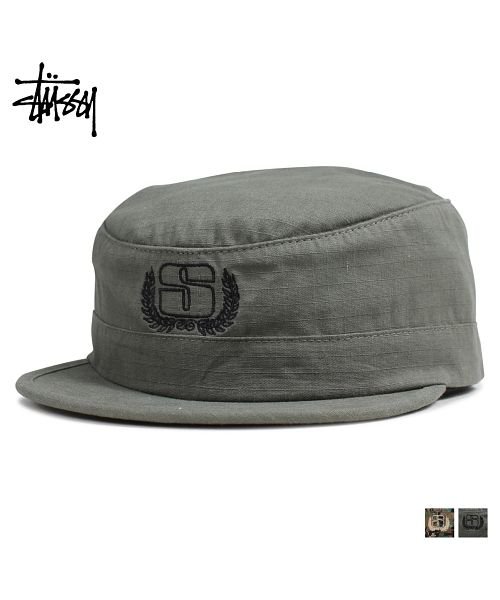 ステューシー Stussy キャップ 帽子 アーミーキャップ メンズ Army Cap 迷彩 オリーブ カモ ステューシー Stussy D Fashion