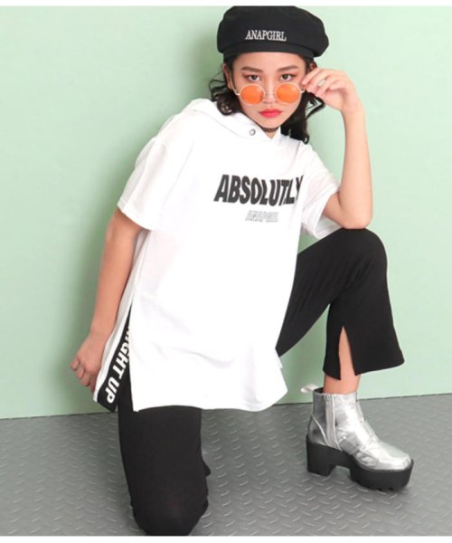 セール サイドスリット入りフーディートップス アナップガール Anap Girl D Fashion セール サイドスリット入りフーディートップス アナップガール Anap Girl D Fashion