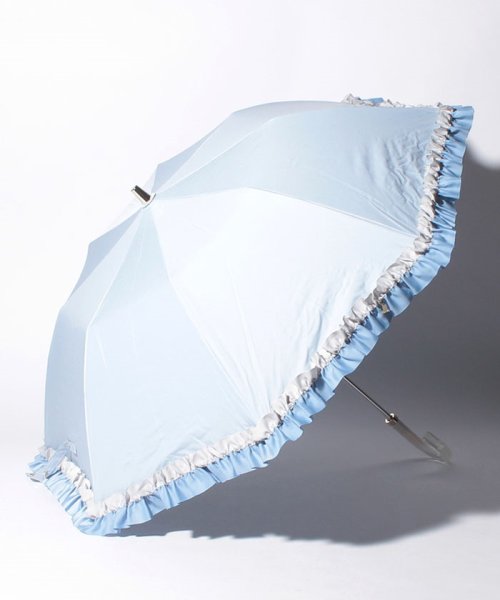セール 20%OFF】LANVIN en Bleu 晴雨兼用折りたたみ傘 ”グログランフリル