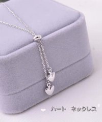 shoppinggo/ハート ネックレス Y字 ループネックレス シルバー アクセサリー　結婚式/503048252