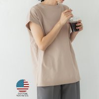 coca/フレンチスリーブクルネックコットンカットソー（COTTON　from the US/綿100/ヘビーコットン/america）/501089928