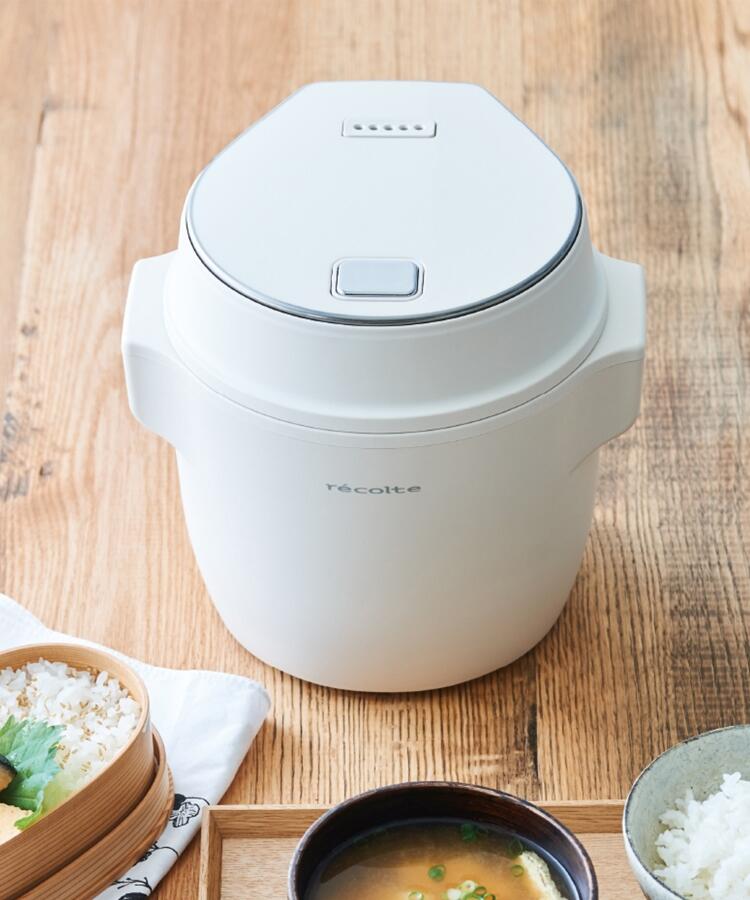 堅実な究極の 炊飯器 recolte コンパクト ライスクッカー ホワイト RCR-1W sushitai.com.mx